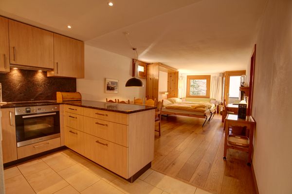 Chesa Munteratsch 2-Zimmerwohnung 408 Typ F Silvaplana - Kitchen