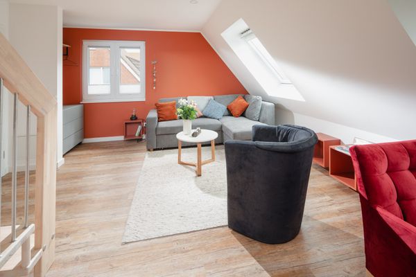  Haus Erika Fewo Süd-Ost Norderney - Wohnzimmer