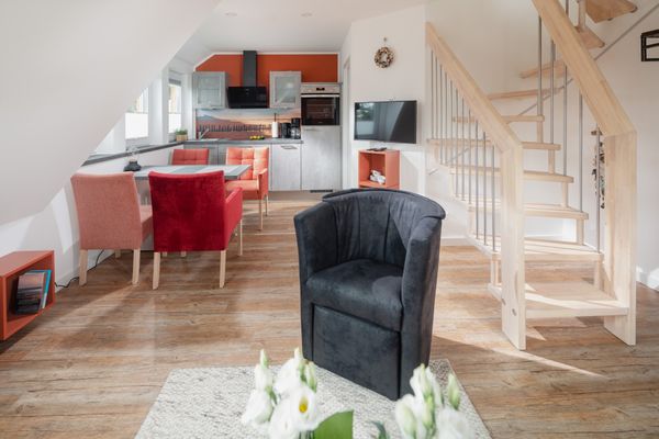  Haus Erika Fewo Süd-Ost Norderney - Wohnzimmer