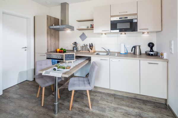  Ferienwohnung Vissers Seehstern Norderney - Küche / Küchenzeile