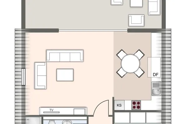 SPO Bude Appartement SPO Bude 2 SPO Dorf - Grundriss