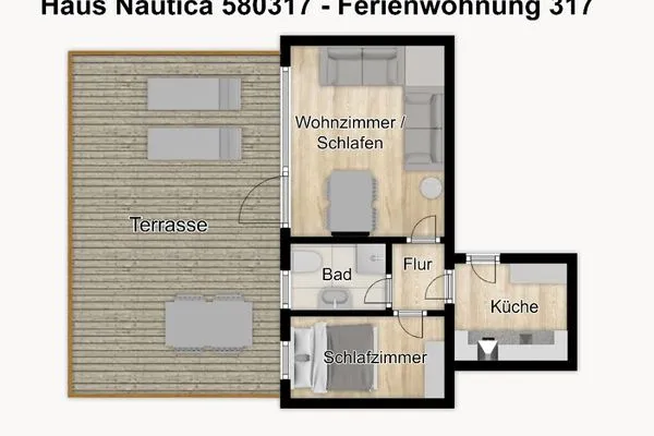 Grundriss Haus Nautica Ferienwohnung 317