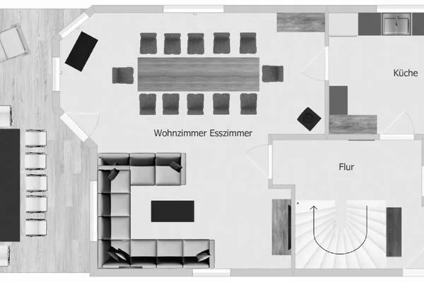 Ground plan  Ferienhaus Loisachufer