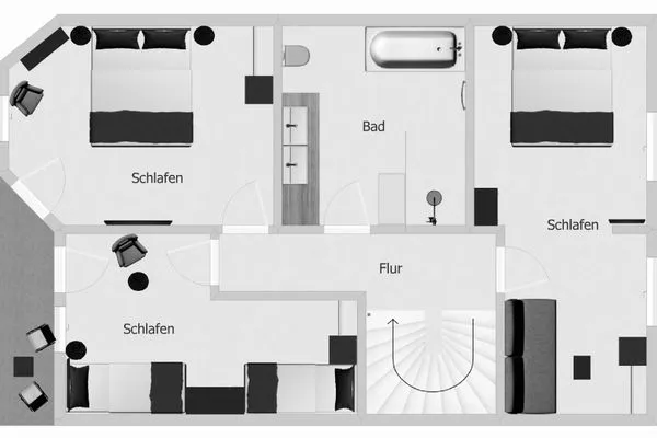 Ground plan  Ferienhaus Loisachufer