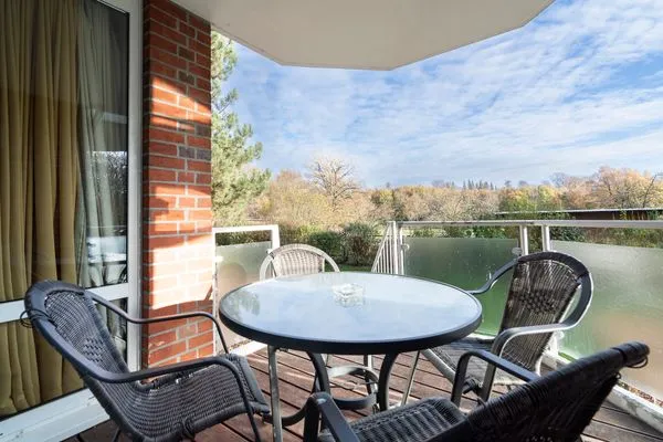 Terrasse Wohnpark am Mühlenteich Ferienwohnung Nr. 27a