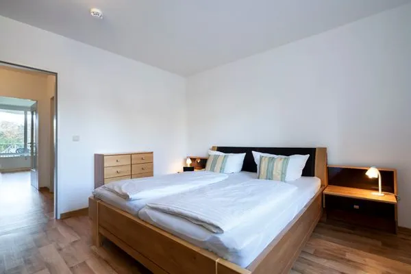 Schlafzimmer Wohnpark am Mühlenteich Ferienwohnung Nr. 27a