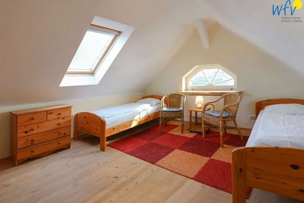 Schlafzimmer Villa Drei Rosen Ferienwohnung 4