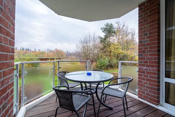 Terrasse Wohnpark am Mühlenteich Ferienwohnung Nr. 28