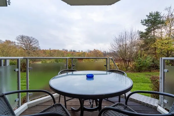 Terrasse Wohnpark am Mühlenteich Ferienwohnung Nr. 28