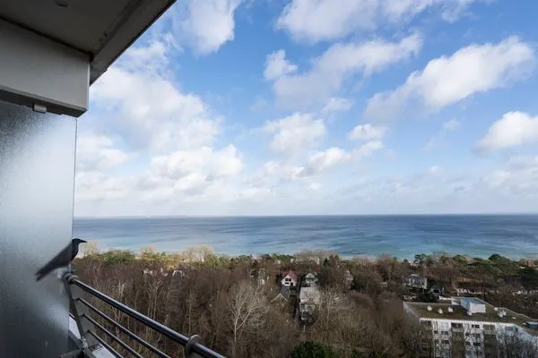 Balkonmöbel, Stuhl, Tisch, Ausblick, Meerblick  Ferienwohnung "Meerblick App. 805"