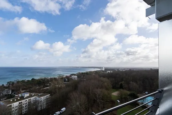 Balkonmöbel, Stuhl, Tisch, Ausblick, Meerblick  Ferienwohnung "Meerblick App. 805"