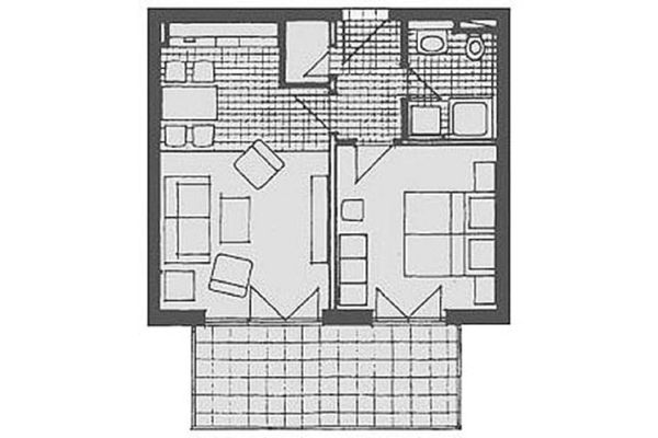 BIRKENHOF Haus 02, App. 65 "Dünennest" Ostseebad Wustrow - Grundriss