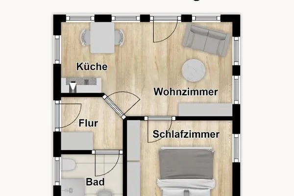 Grundriss Ferienpark Seedorf Fischerhaus - Ferienwohnung 8