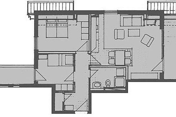 BIRKENHOF Haus 10, App. 20 "Strandglück" Ostseebad Wustrow - Grundriss