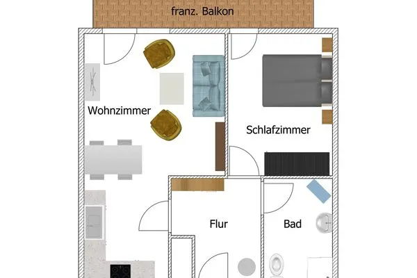 Grundriss Villa Kranich Ferienwohnung 8