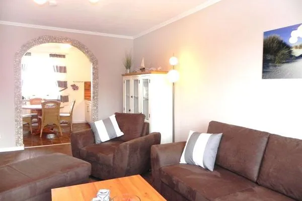 Wohnzimmer in der Ferienwohnung Jessen´s Wattblick in Wittdün auf Amrum  Ferienwohnung *Jessen´s Wattblick*