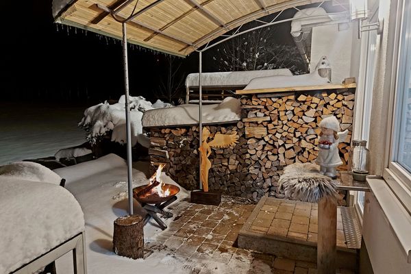 Landhaus Schlossblick Ferienwohnung Bungalow Ferienwohnungen in Füssen - Terrasse