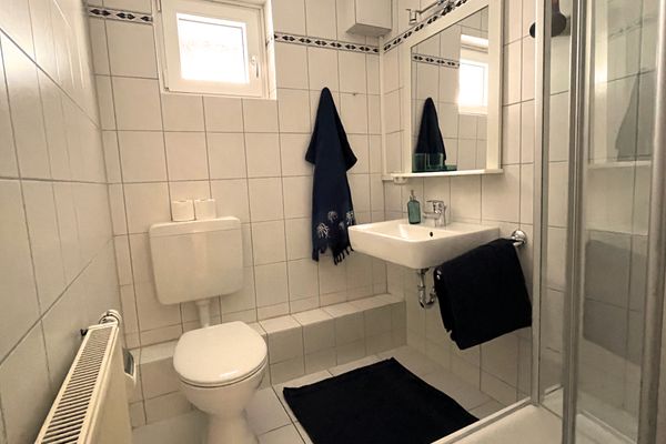 Haus Nordseebude Ure EG rechts Nordseebude Ording - Badezimmer