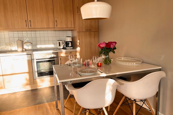 Haus Nordseebude Uli EG links Nordseebude Ording - Küche / Küchenzeile