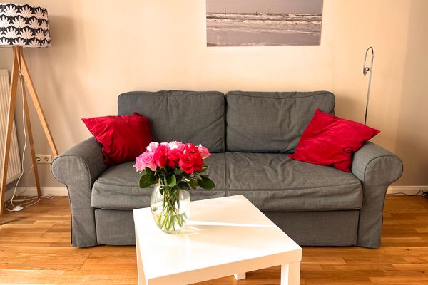 Haus Nordseebude Uli EG links Nordseebude Ording - Wohnzimmer