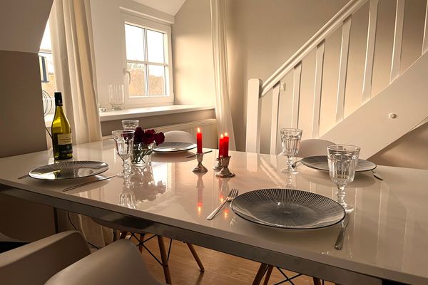 Haus Nordseebude Ore OG rechts Nordseebude Ording - Wohnzimmer