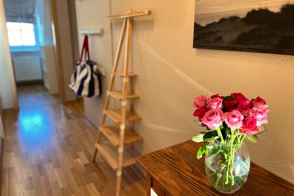 Haus Nordseebude Oli - OG links Nordseebude Ording - Wohnzimmer