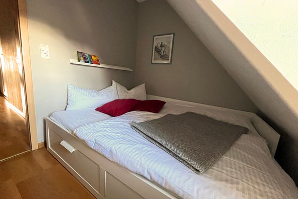 Haus Nordseebude Oli - OG links Nordseebude Ording - Schlafzimmer