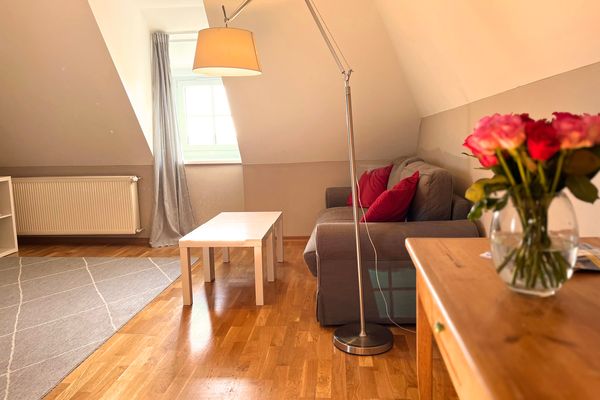 Haus Nordseebude Oli - OG links Nordseebude Ording - Wohnzimmer