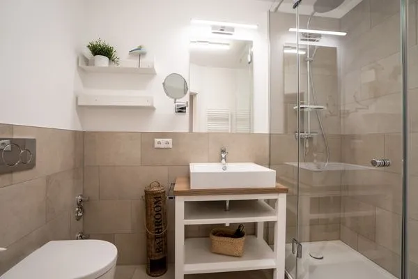 Badezimmer  (GAR4b) Ferienwohnung "Ditscher 1"  im Appartementhaus "Seelust"