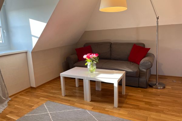 Haus Nordseebude Oli - OG links Nordseebude Ording - Wohnzimmer