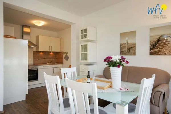 Wohnzimmer Villa van Harten Ferienwohnung Kaptain