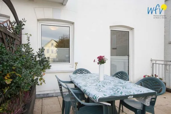Terrasse Villa van Harten Ferienwohnung Kaptain