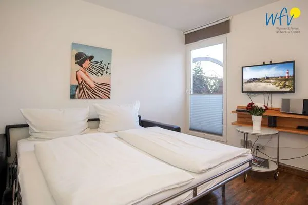Schlafzimmer Villa van Harten Ferienwohnung Leekant