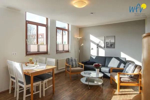 Wohnzimmer Villa van Harten Ferienwohnung Bootsmann