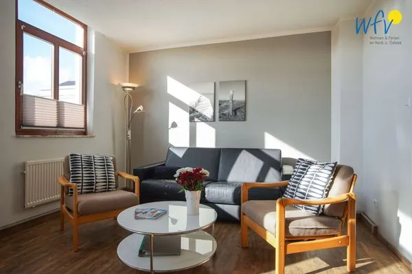 Wohnzimmer Villa van Harten Ferienwohnung Bootsmann