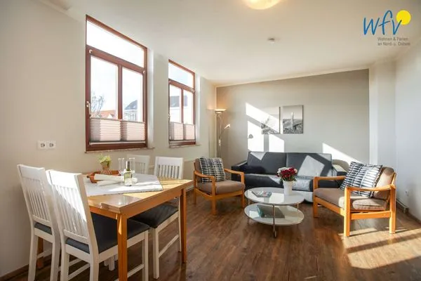 Wohnzimmer Villa van Harten Ferienwohnung Bootsmann