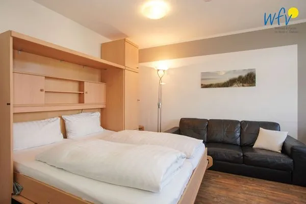 Schlafmöglichkeiten im Wohnzimmer Villa van Harten Ferienwohnung Stüürmann