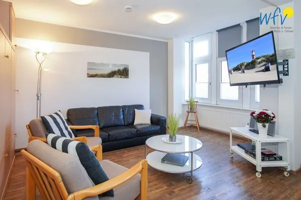 Wohnzimmer Villa van Harten Ferienwohnung Stüürmann