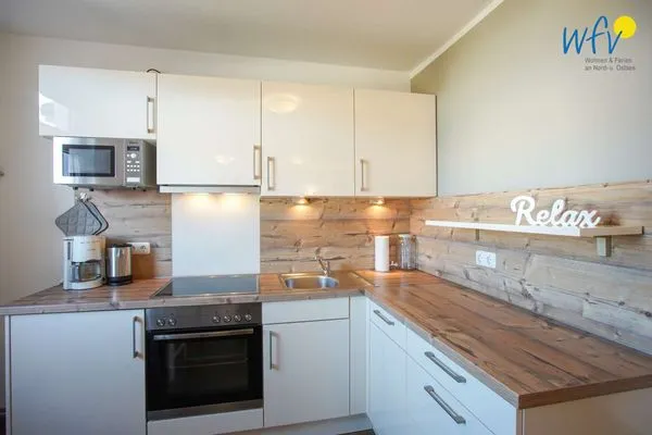 Küche / Küchenzeile Villa van Harten Ferienwohnung Stüürmann