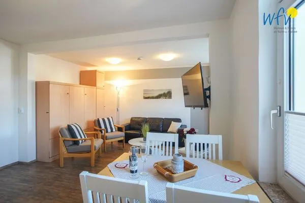 Wohnzimmer Villa van Harten Ferienwohnung Stüürmann