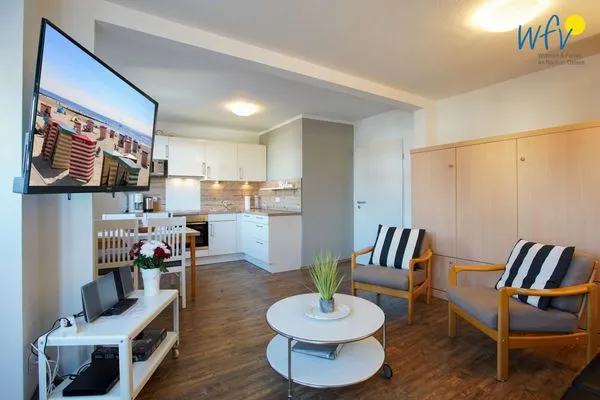 Wohnzimmer Villa van Harten Ferienwohnung Stüürmann