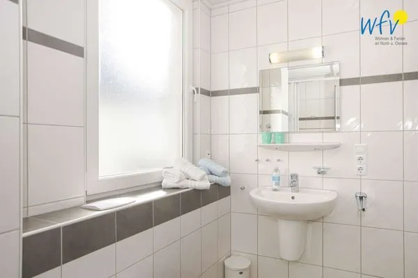 Badezimmer Villa van Harten Ferienwohnung Stüürmann