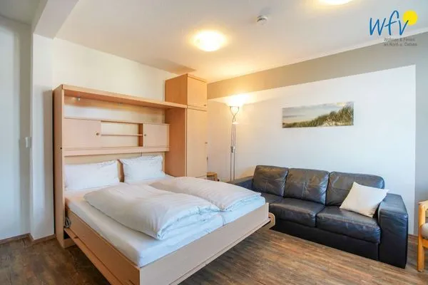 Schlafmöglichkeiten im Wohnzimmer Villa van Harten Ferienwohnung Stüürmann