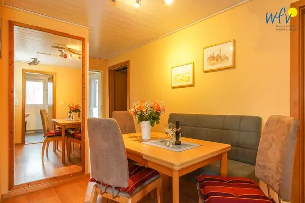 Essbereich Haus Regenbogen Ferienwohnung Meermaid