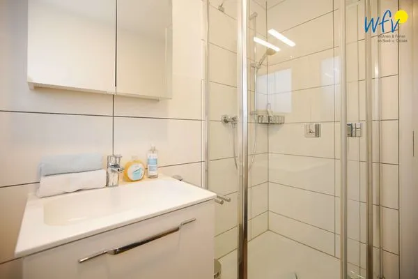 Badezimmer Ferienhaus Seehundje Ferienwohnung 21