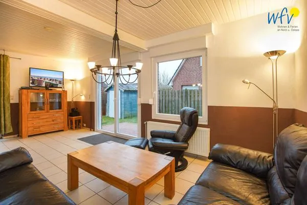 Wohnzimmer Ferienhaus Seehundje Ferienwohnung 21