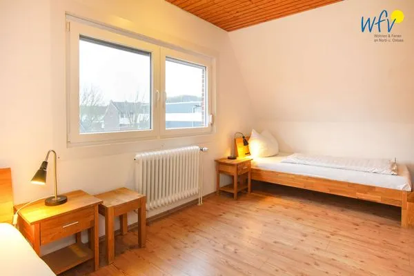 Schlafzimmer Ferienhaus Seehundje Ferienwohnung 21