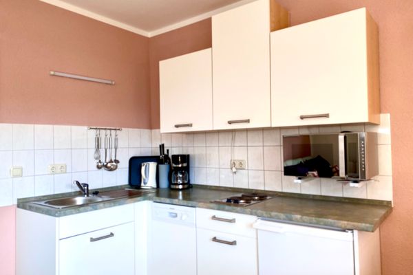  Hägerende 66a Haus Ankerplatz Wohnung Bootsdeck Zingst - Küche / Küchenzeile