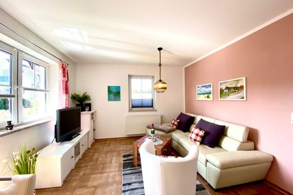  Hägerende 66a Haus Ankerplatz Wohnung Bootsdeck Zingst - Wohnzimmer