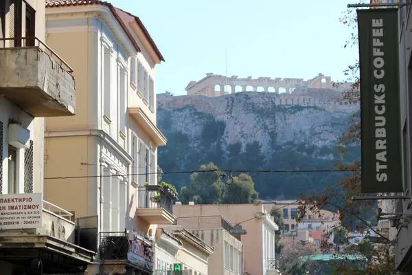 Blick auf die Akropolis, Athen Altstadt